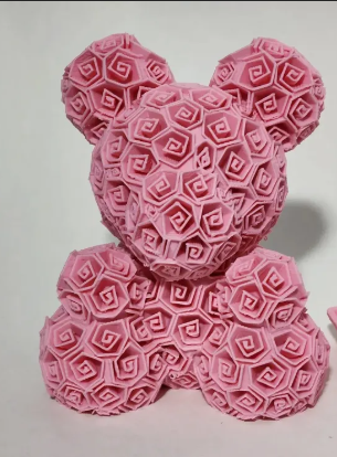 Rose Bear Max 8Hrs — 3D printed by Moon Studio 3D